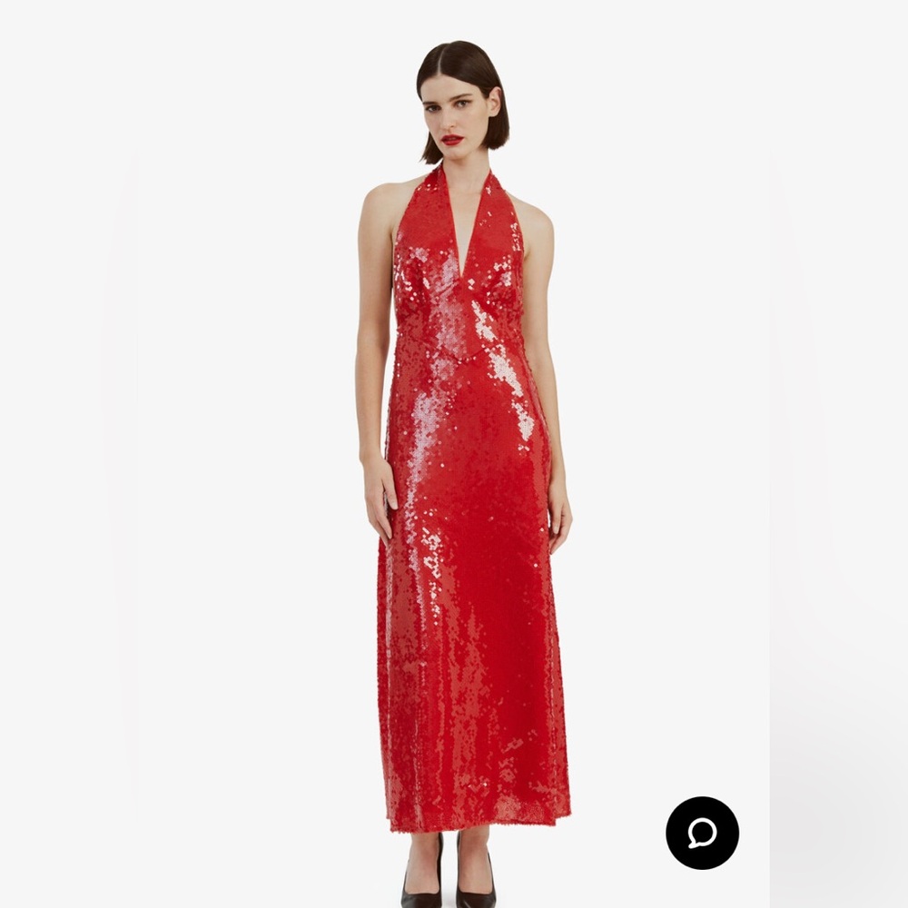 NWT Bardot Freja Sequin Scarlet Red Sequin Backless Sequin Dress Sz XXL Cocktail